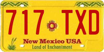 NM license plate 717TXD