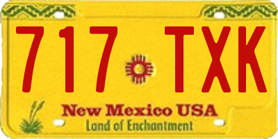 NM license plate 717TXK