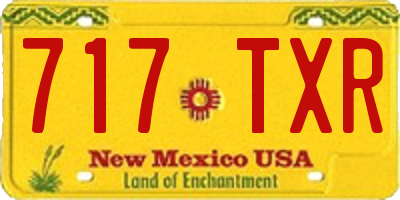 NM license plate 717TXR