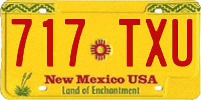 NM license plate 717TXU