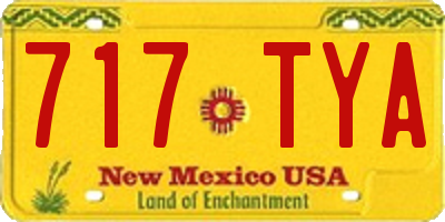 NM license plate 717TYA