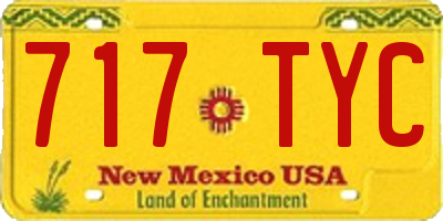 NM license plate 717TYC