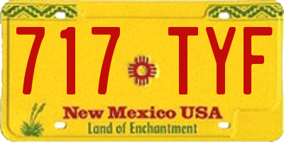 NM license plate 717TYF