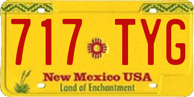 NM license plate 717TYG
