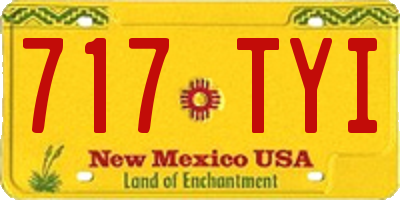 NM license plate 717TYI