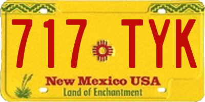 NM license plate 717TYK