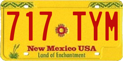NM license plate 717TYM