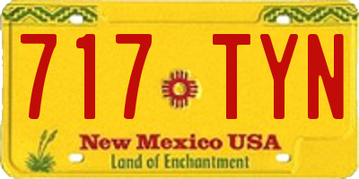 NM license plate 717TYN