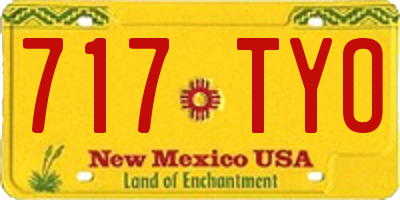NM license plate 717TYO