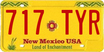 NM license plate 717TYR