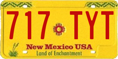 NM license plate 717TYT