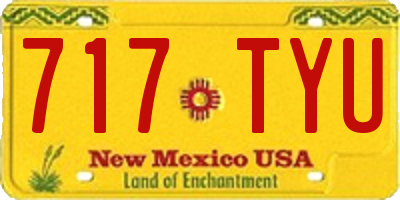 NM license plate 717TYU
