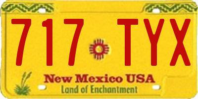 NM license plate 717TYX