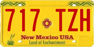 NM license plate 717TZH