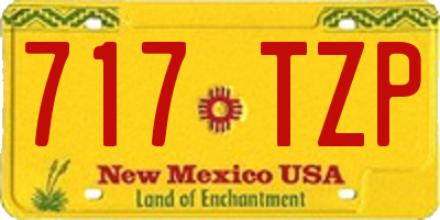 NM license plate 717TZP