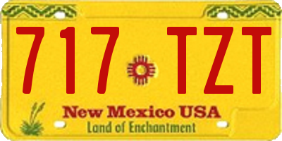 NM license plate 717TZT