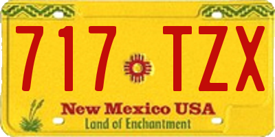 NM license plate 717TZX