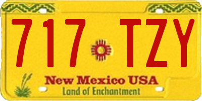 NM license plate 717TZY