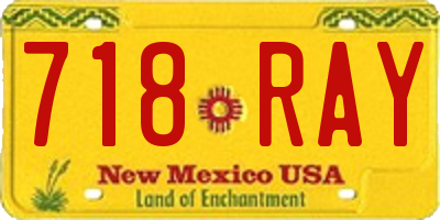 NM license plate 718RAY