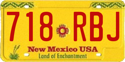 NM license plate 718RBJ