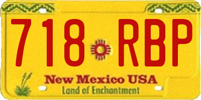 NM license plate 718RBP