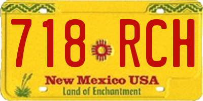 NM license plate 718RCH