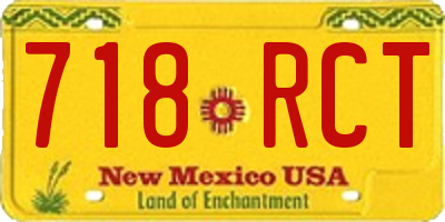 NM license plate 718RCT