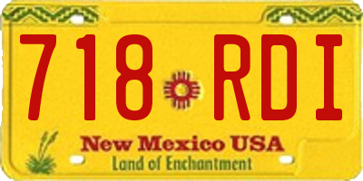 NM license plate 718RDI