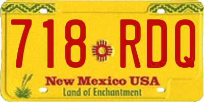 NM license plate 718RDQ