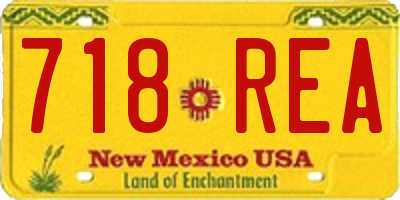 NM license plate 718REA