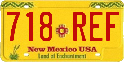 NM license plate 718REF