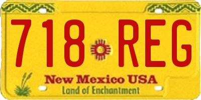 NM license plate 718REG