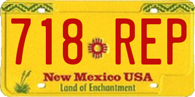 NM license plate 718REP