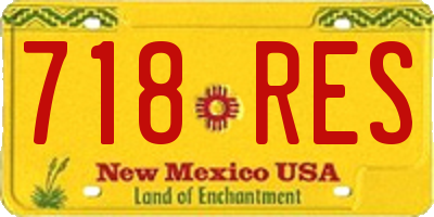 NM license plate 718RES