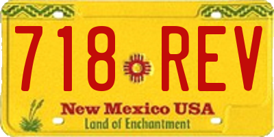 NM license plate 718REV