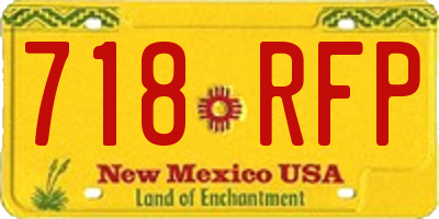 NM license plate 718RFP