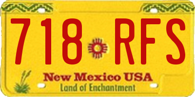 NM license plate 718RFS