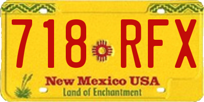 NM license plate 718RFX