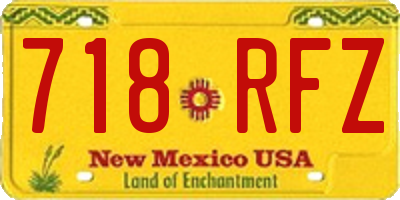 NM license plate 718RFZ
