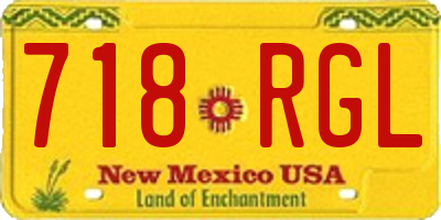 NM license plate 718RGL