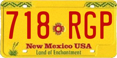 NM license plate 718RGP