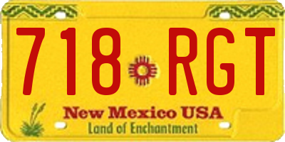 NM license plate 718RGT