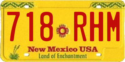 NM license plate 718RHM