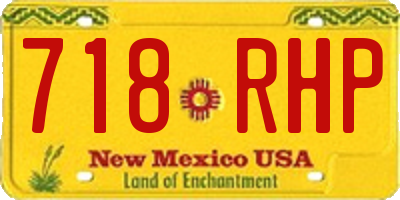 NM license plate 718RHP