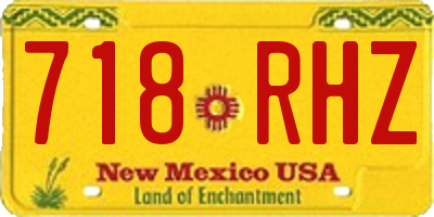 NM license plate 718RHZ