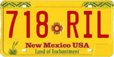 NM license plate 718RIL