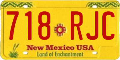 NM license plate 718RJC