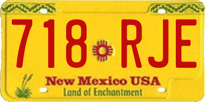 NM license plate 718RJE