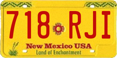 NM license plate 718RJI