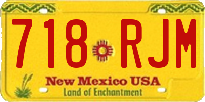 NM license plate 718RJM